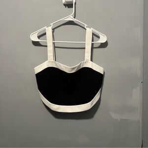 Amanda Uprichard Black and White Crop Top